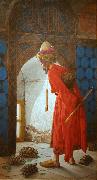 Osman Hamdy Bey The Tortoise Trainer oil painting on canvas